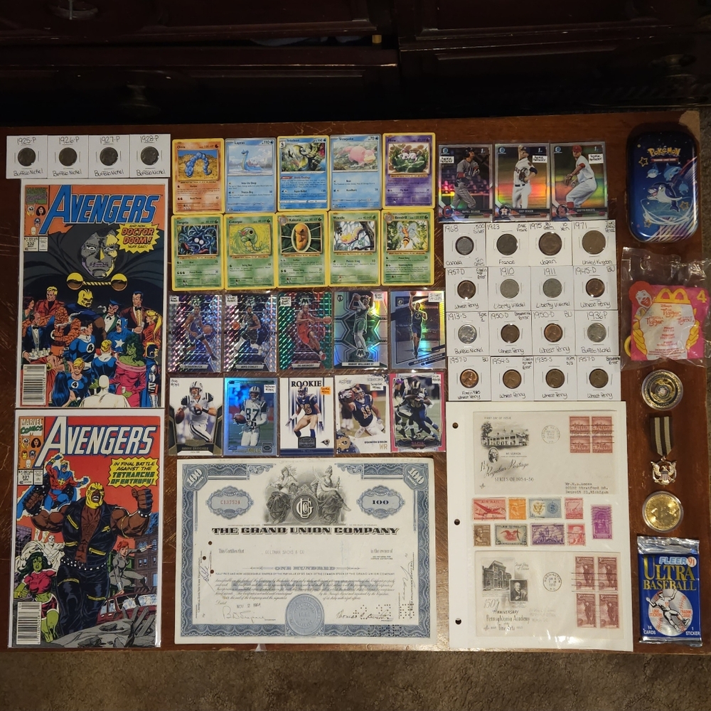 Rare Collectibles/Junk Drawer Lot - Silver, Error Coins, Stamps, 1913-S Buffalo